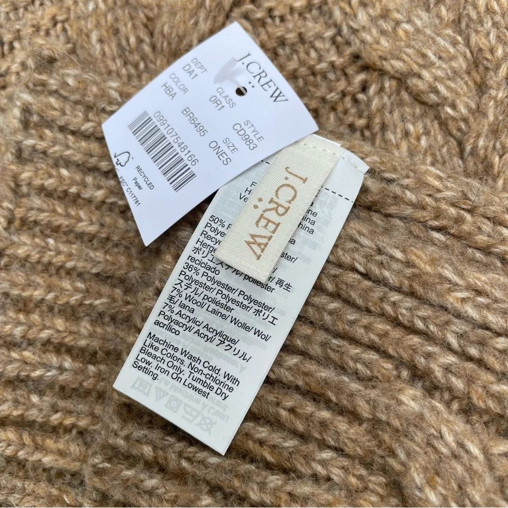 J.Crew Scraf Mens 41x11Fisherman Chucky Knit Wool Blended‎ winter cozy comfy NEW